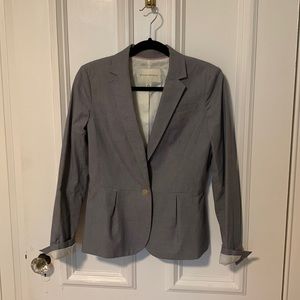 Navy and white knit J.Crew stretch blazer